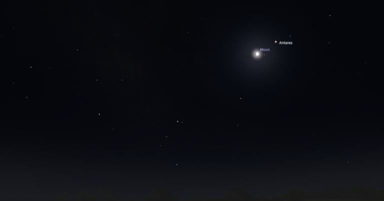 The Sky Today on Friday, July 24: The Moon passes Antares