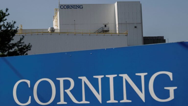 Corning tumbles 12% after earnings, leading rout in optical stocks