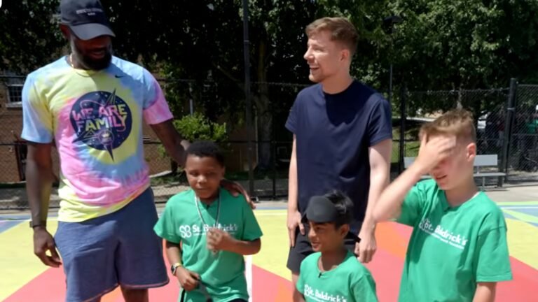 MrBeast teams with LeBron & The Rock to help 100 kids with cancer