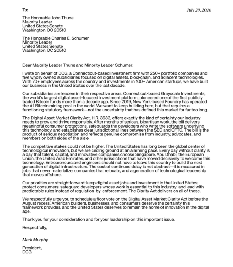 🚨𝗝𝗨𝗦𝗧 𝗜𝗡:🇺🇸 Major venture capital firm DCG sends a …