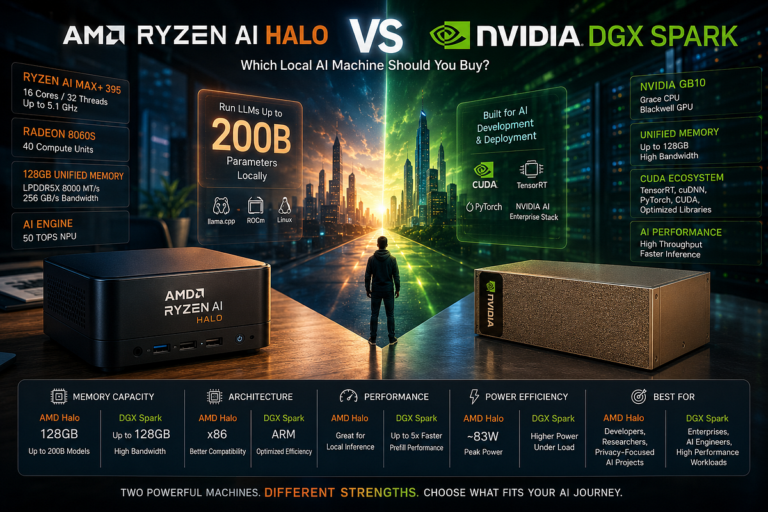 AMD Ryzen AI Halo vs NVIDIA DGX Spark: Which Local AI Machine Should You Buy? | Shourya Saxena