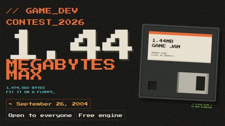 Korean outfit hosting 1.44MB game development contest to honor the floppy disk — entrants must confine entire fileset, including resources, engine, and library, to miniscule storage format
