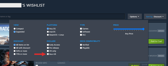 Us VR players would love to see this in the Wishlist Options
