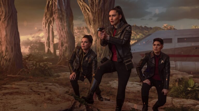 ‘Star Trek: Strange New Worlds” season 4 opener is a pulpy sci-fi joy packed with dinosaurs, martians, and a 5th planet where the asteroid belt should be