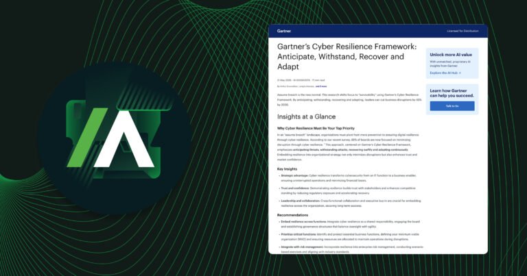 Cyber Resilience Framework Report by Gartner®