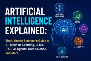 Artificial Intelligence Explained: The Ultimate Beginner’s Guide to AI, Machine Learning, LLMs, RAG, AI Agents, Data Science, and More
