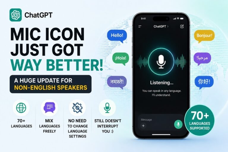 ChatGPT Voice Input Now Supports 70+ Languages