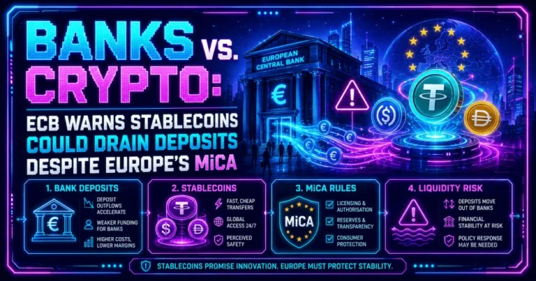 ECB Warns Stablecoins Could Drain Deposits Despite MiCA