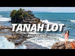 Drone Flight Views over Tanah Lot Temple, Bali Island