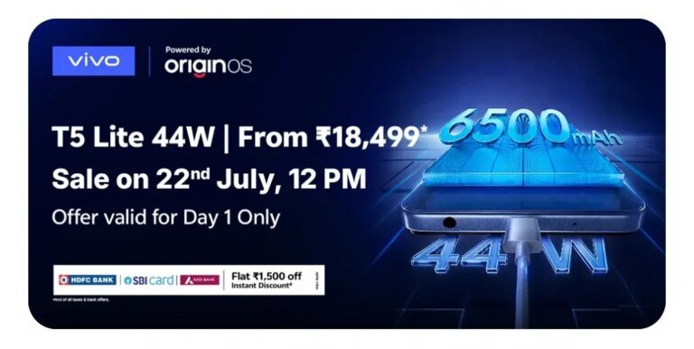 vivo T5 Lite 5G Launched in India: 6,500mAh Battery, Dimensity 6300, and a HD+ Display for ₹21,999