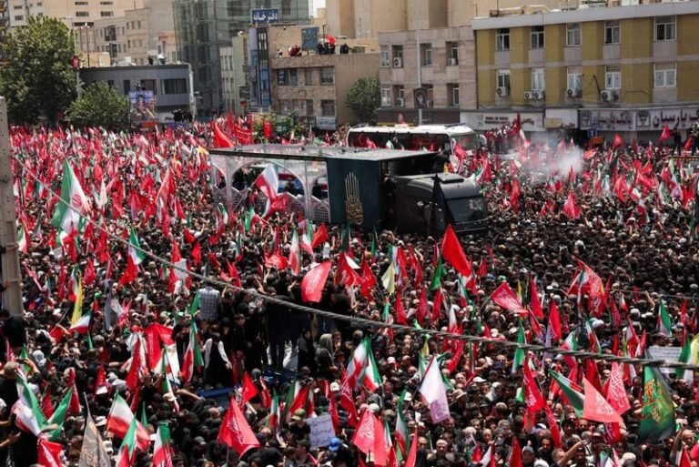 Iranian mourners call for vengeance on Trump during Khamenei funeral procession