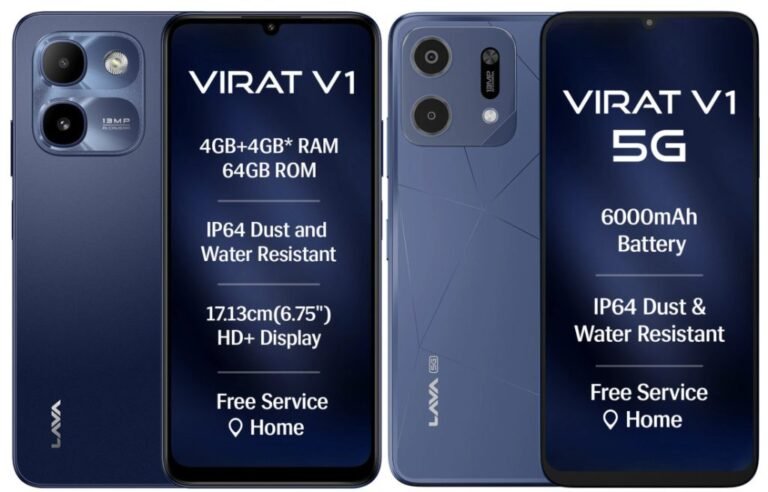 Lava Virat V1 5G with 6.75″ 120Hz display, 6000mAh battery and Virat V1 launched
