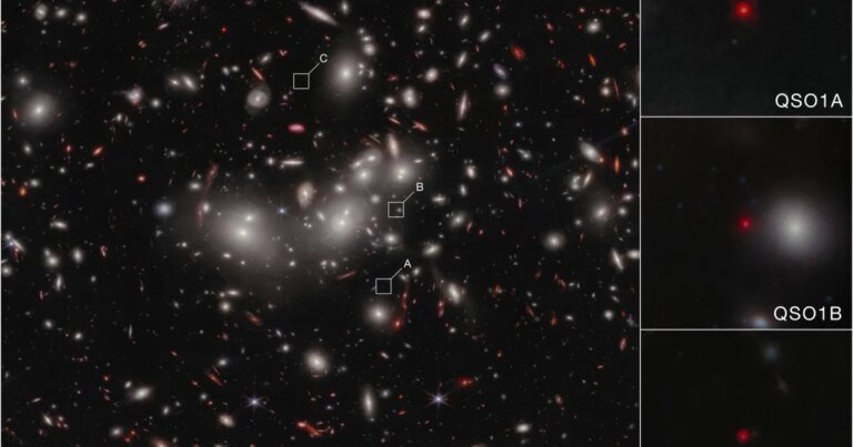 Did this black hole grow up before its galaxy?