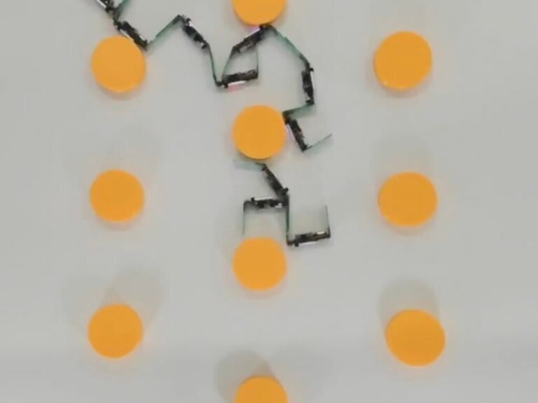 Entangled robotic matter with cohesive motion