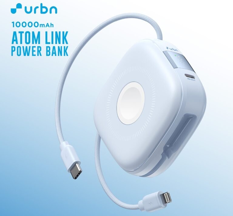 URBN Atom Link 10000mAh 5-in-1 magnetic power bank with 20W wired, 15W wireless charging launched