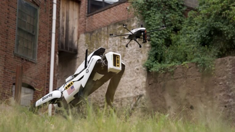 US Air Force tests drones and ground robots for aircraft inspection
