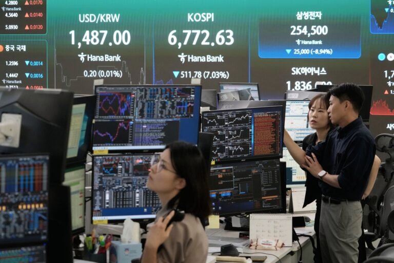 Slumping AI stocks drag down markets around the world