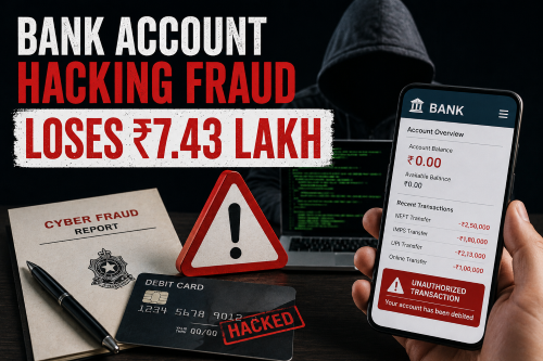 Keri resident loses ₹7.43 lakh in bank account hacking fraud