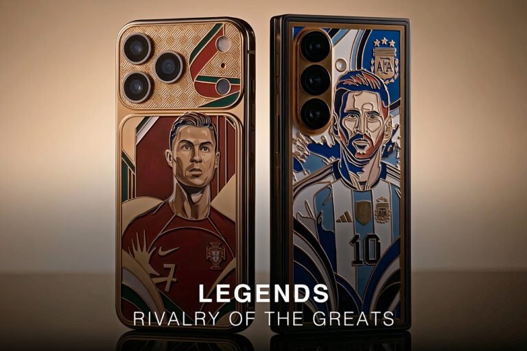 Caviar’s Exclusive Smartphones for Messi and Ronaldo Showcase Legends in 24-Karat Gold