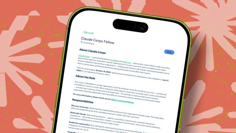 Anthropic’s Claude Corps will pay $85,000 to 1,000 early-career professionals – apply now