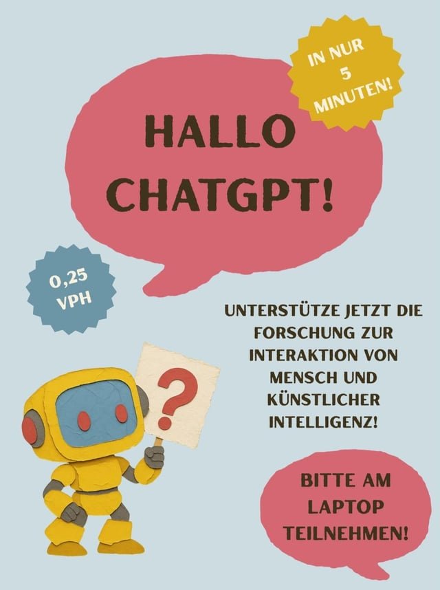 [Academic / German language only] Study on the perception of AI (ChatGPT, Claude, Gemini) 5 min