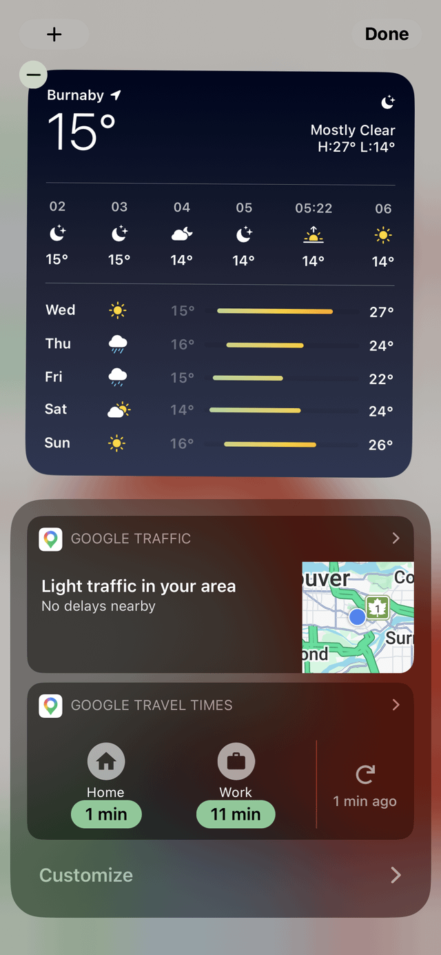 iOS 16 (iPhone X) to iOS 26 (iPhone 17 Pro) Widget Changes