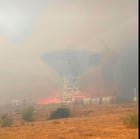 DSN station in Madrid is surrounded by fire