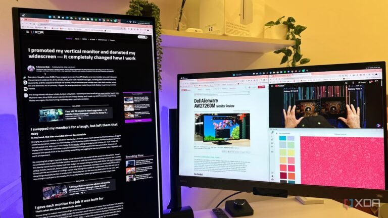 I promoted my vertical monitor and demoted my widescreen — it completely changed how I work