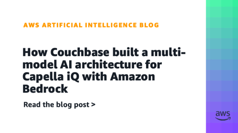 How Couchbase built a multi-model AI architecture for Capella iQ with Amazon Bedrock