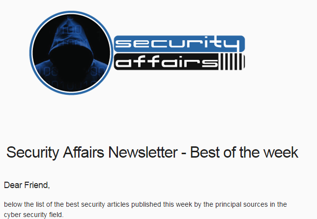 Security Affairs newsletter Round 586 by Pierluigi Paganini – INTERNATIONAL EDITION