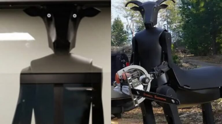 Viral chainsaw-wielding centaur robot ‘Threehalves’ has the internet terrified