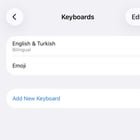 iPhone 17 has default keyboard as English and Turkish