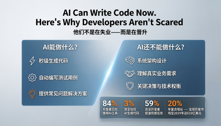 AI Can Write Code Now. Here's Why Developers Aren't Scared.