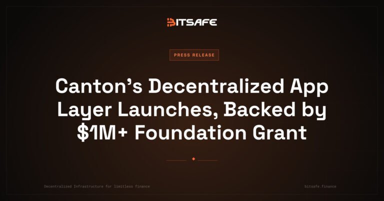 Canton’s Decentralized App Layer Launches With $1M+ Foundation Grant Backing